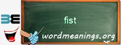 WordMeaning blackboard for fist